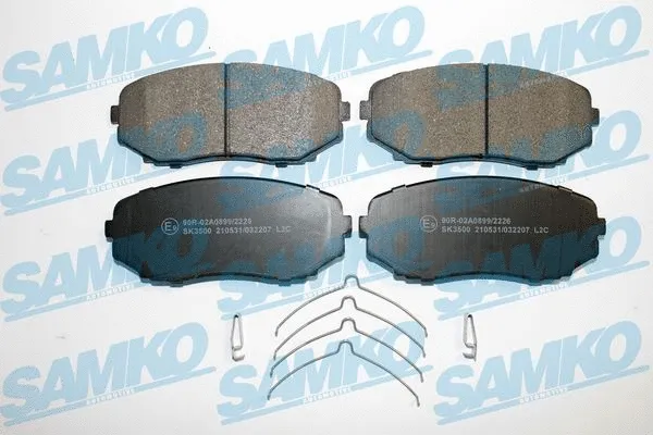 5SP2207 SAMKO Комплект тормозных колодок, дисковый тормоз (фото 1)