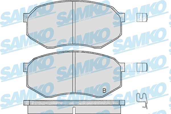 5SP374 SAMKO Комплект тормозных колодок, дисковый тормоз (фото 1)