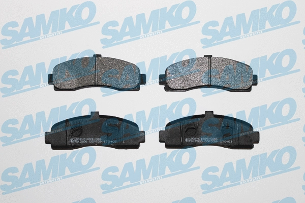 5SP539 SAMKO Комплект тормозных колодок, дисковый тормоз (фото 1)