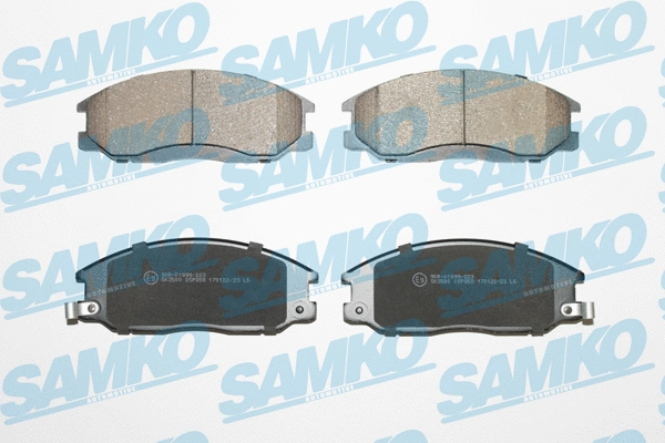 5SP858 SAMKO Комплект тормозных колодок, дисковый тормоз (фото 1)