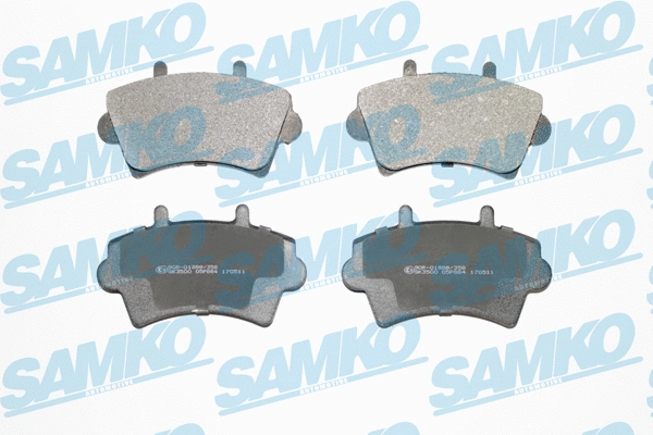 5SP884 SAMKO Комплект тормозных колодок, дисковый тормоз (фото 1)