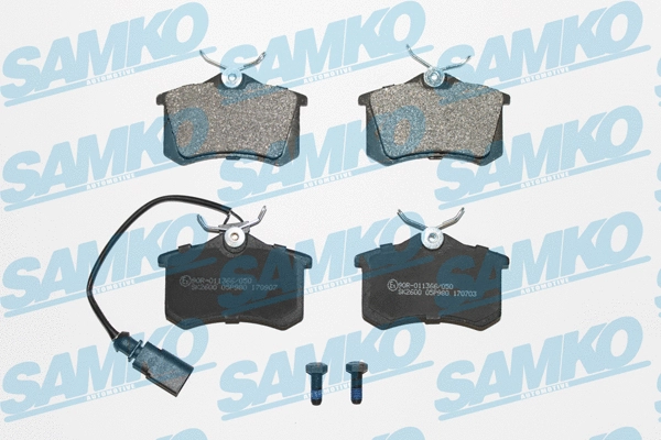 5SP980 SAMKO Комплект тормозных колодок, дисковый тормоз (фото 1)