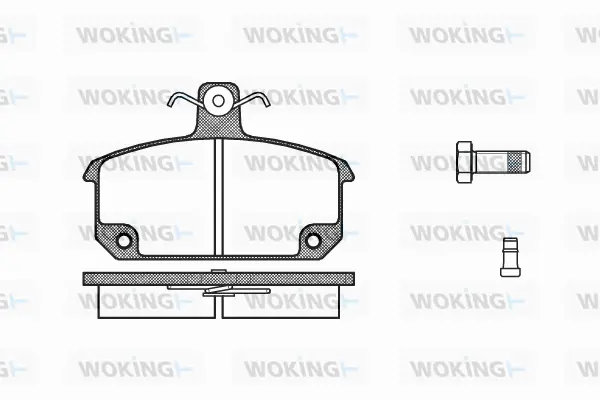P0043.02 WOKING Комплект тормозных колодок, дисковый тормоз (фото 1)