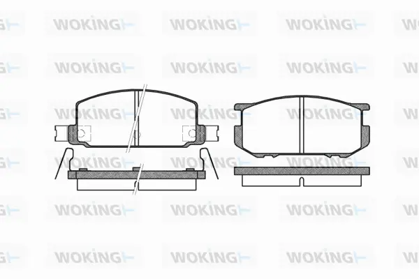 P0093.22 WOKING Комплект тормозных колодок, дисковый тормоз (фото 1)