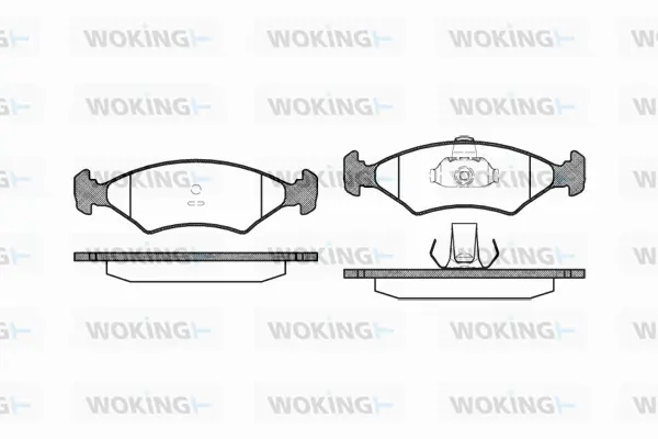 P0193.10 WOKING Комплект тормозных колодок, дисковый тормоз (фото 1)