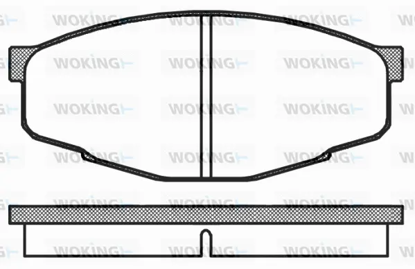 P0333.10 WOKING Комплект тормозных колодок, дисковый тормоз (фото 1)