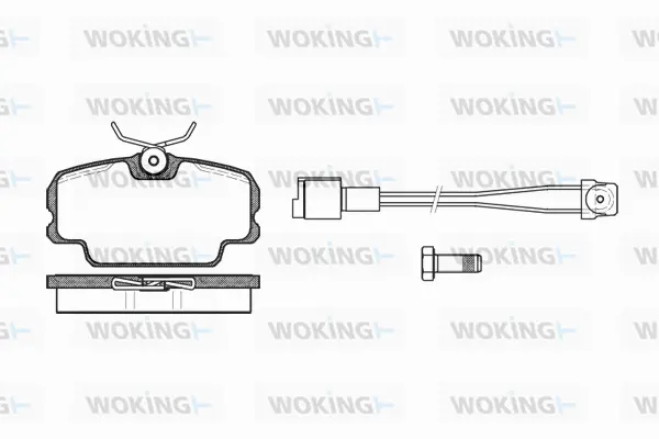 P0453.11 WOKING Комплект тормозных колодок, дисковый тормоз (фото 1)