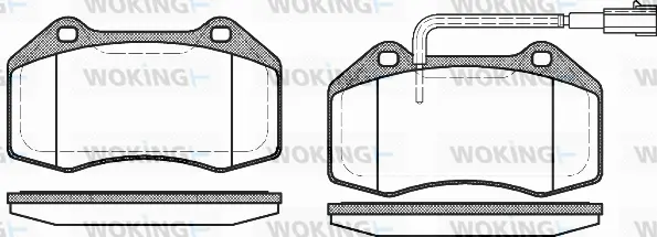 P10133.12 WOKING Комплект тормозных колодок, дисковый тормоз (фото 1)