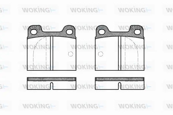 P1033.00 WOKING Комплект тормозных колодок, дисковый тормоз (фото 1)