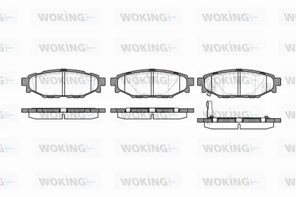 P10363.01 WOKING Комплект тормозных колодок, дисковый тормоз (фото 1)