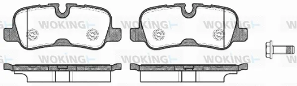 P10593.10 WOKING Комплект тормозных колодок, дисковый тормоз (фото 1)