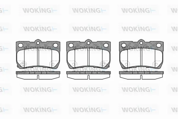 P10813.02 WOKING Комплект тормозных колодок, дисковый тормоз (фото 1)