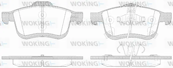 P10833.42 WOKING Комплект тормозных колодок, дисковый тормоз (фото 1)