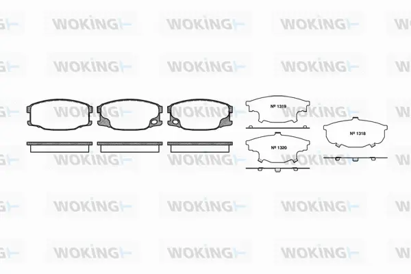 P11373.00 WOKING Комплект тормозных колодок, дисковый тормоз (фото 1)