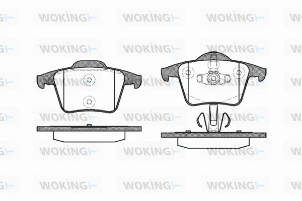 P11443.00 WOKING Комплект тормозных колодок, дисковый тормоз (фото 1)