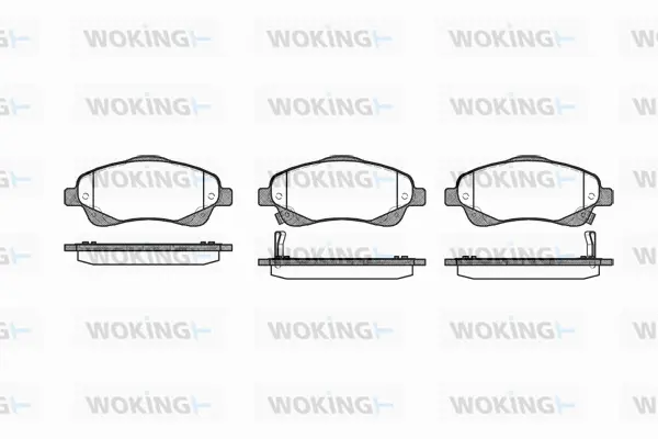 P11463.02 WOKING Комплект тормозных колодок, дисковый тормоз (фото 1)