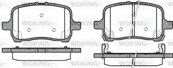 P11893.22 WOKING Комплект тормозных колодок, дисковый тормоз (фото 1)