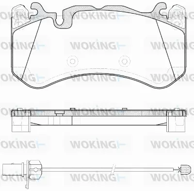 P12003.30 WOKING Комплект тормозных колодок, дисковый тормоз (фото 1)