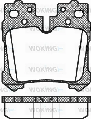 P12213.00 WOKING Комплект тормозных колодок, дисковый тормоз (фото 1)