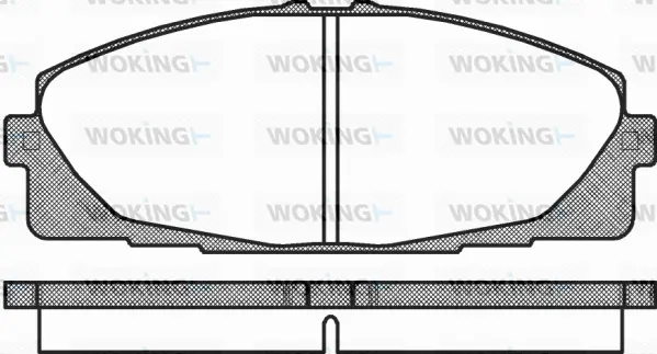 P12253.00 WOKING Комплект тормозных колодок, дисковый тормоз (фото 1)