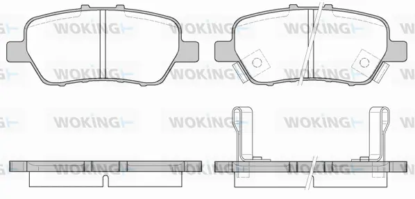 P12303.02 WOKING Комплект тормозных колодок, дисковый тормоз (фото 1)