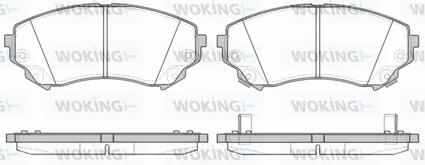 P12313.04 WOKING Комплект тормозных колодок, дисковый тормоз (фото 1)