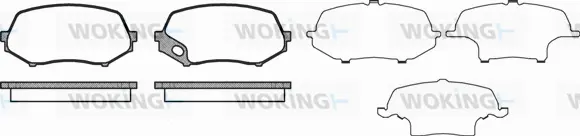 P12373.00 WOKING Комплект тормозных колодок, дисковый тормоз (фото 1)