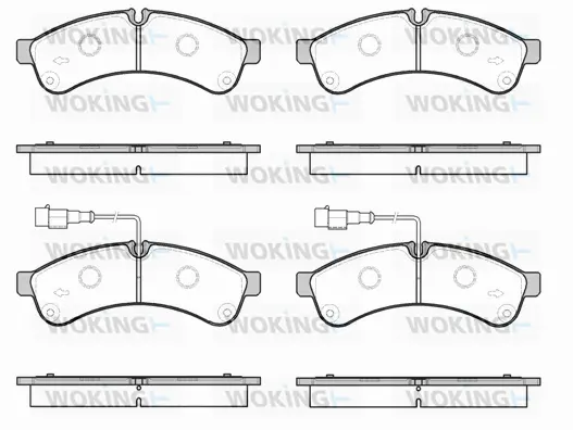 P12393.00 WOKING Комплект тормозных колодок, дисковый тормоз (фото 1)
