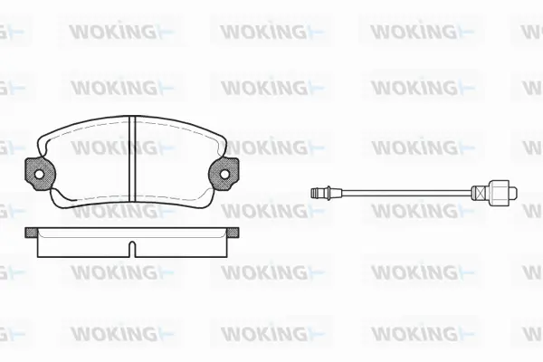 P1253.12 WOKING Комплект тормозных колодок, дисковый тормоз (фото 1)