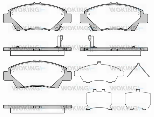 P12583.42 WOKING Комплект тормозных колодок, дисковый тормоз (фото 1)