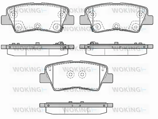 P12623.85 WOKING Комплект тормозных колодок, дисковый тормоз (фото 1)