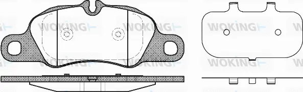 P12663.00 WOKING Комплект тормозных колодок, дисковый тормоз (фото 1)