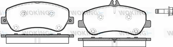 P12773.00 WOKING Комплект тормозных колодок, дисковый тормоз (фото 1)