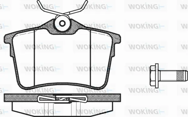 P12823.00 WOKING Комплект тормозных колодок, дисковый тормоз (фото 1)