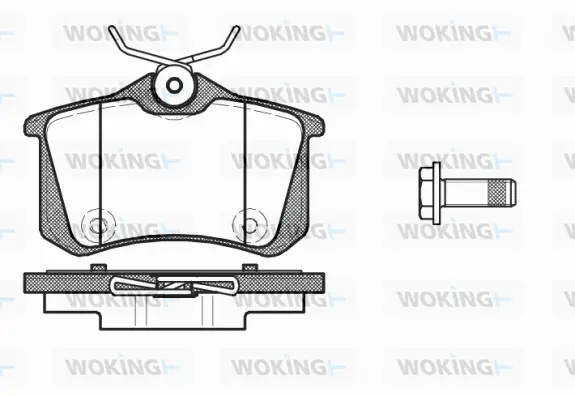 P12913.10 WOKING Комплект тормозных колодок, дисковый тормоз (фото 1)