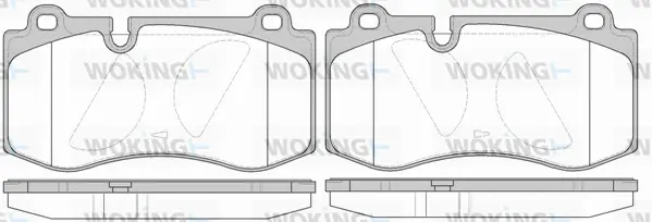 P13023.10 WOKING Комплект тормозных колодок, дисковый тормоз (фото 1)