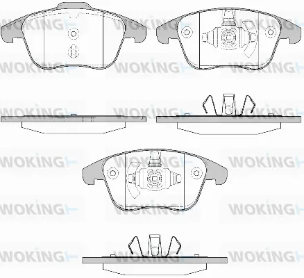 P13493.50 WOKING Комплект тормозных колодок, дисковый тормоз (фото 1)