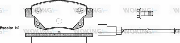 P13523.02 WOKING Комплект тормозных колодок, дисковый тормоз (фото 1)