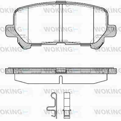 P13703.02 WOKING Комплект тормозных колодок, дисковый тормоз (фото 1)