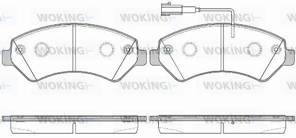 P13753.22 WOKING Комплект тормозных колодок, дисковый тормоз (фото 1)