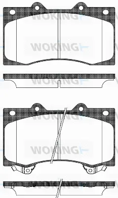 P14063.02 WOKING Комплект тормозных колодок, дисковый тормоз (фото 1)