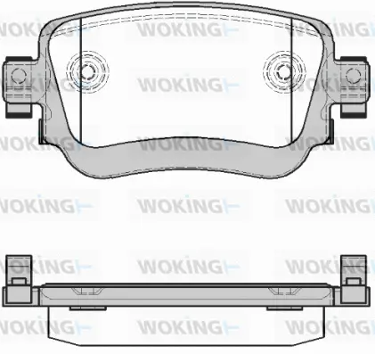 P14493.28 WOKING Комплект тормозных колодок, дисковый тормоз (фото 1)