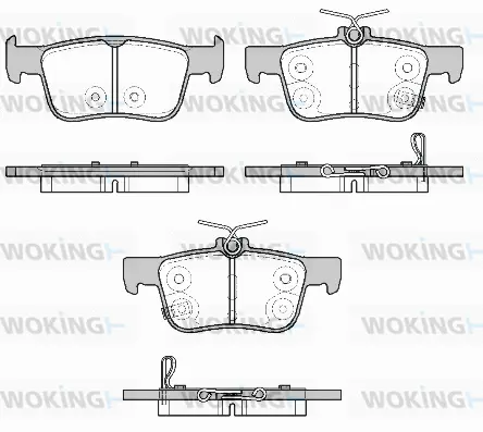 P14513.20 WOKING Комплект тормозных колодок, дисковый тормоз (фото 1)