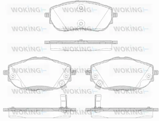 P14613.02 WOKING Комплект тормозных колодок, дисковый тормоз (фото 1)