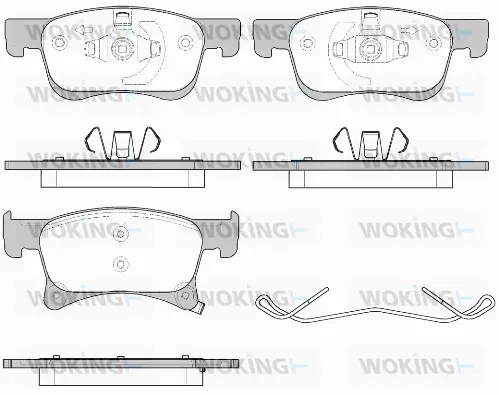 P14803.02 WOKING Комплект тормозных колодок, дисковый тормоз (фото 1)