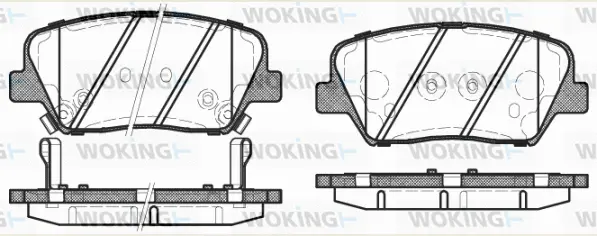 P15123.12 WOKING Комплект тормозных колодок, дисковый тормоз (фото 1)