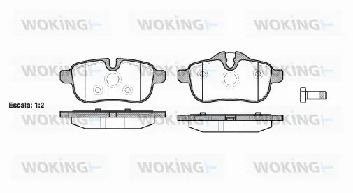 P15173.00 WOKING Комплект тормозных колодок, дисковый тормоз (фото 1)