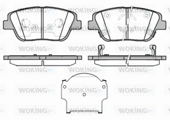 P15233.02 WOKING Комплект тормозных колодок, дисковый тормоз (фото 1)