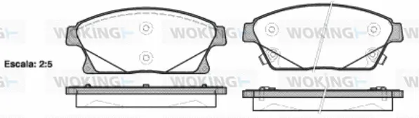 P15313.02 WOKING Комплект тормозных колодок, дисковый тормоз (фото 1)