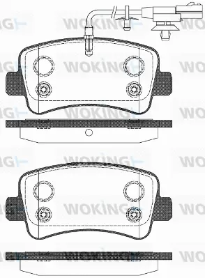 P15393.11 WOKING Комплект тормозных колодок, дисковый тормоз (фото 1)